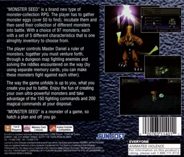 MonsterSeed (US) box cover back